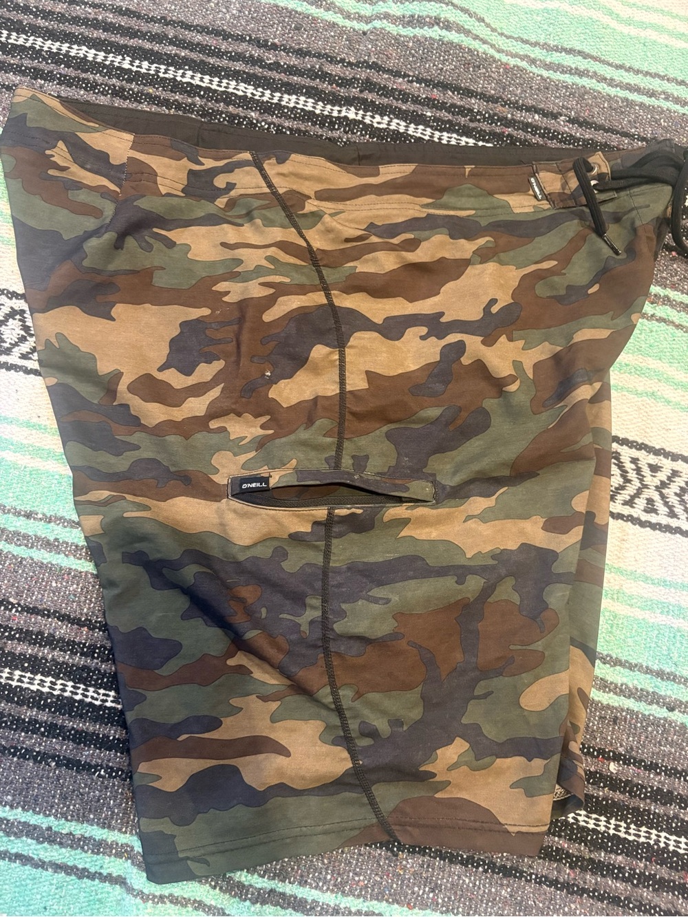 O'Neill Men's Camo Swim Board Shorts - Green Brown Black - Picture 5 of 6